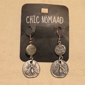 Silver Bee Earrings
